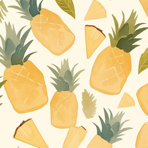 Pineapple Mural Wallpaper | In Pastel Colors