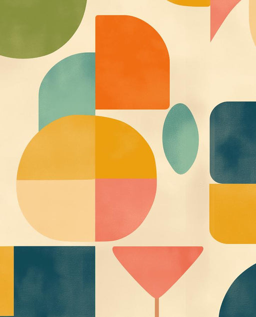 1970s Wallpaper | Multicolored Abstract Art