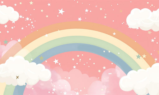 Rainbow Mural Wallpaper | Girl's Bedroom