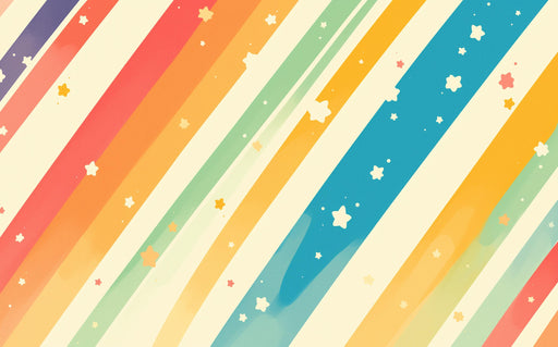 Rainbow Mural Wallpaper | Small Stars