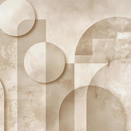 Art Deco Mural Wallpaper | Geometric Shapes and Play of Shadows