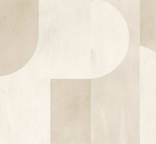 Art Deco Mural Wallpaper | Geometric Shapes and Beige Tones