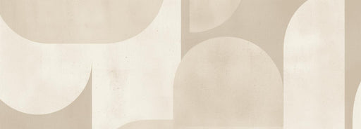 Art Deco Mural Wallpaper | Beige Nested Geometric Shapes