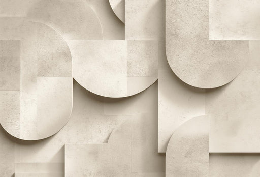 Art Deco Mural Wallpaper | Stone Wall Shape Imitation