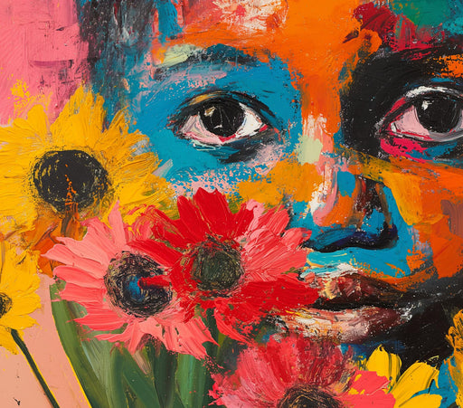 Art Deco Mural Wallpaper | Expressive Face