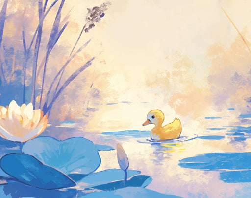 Duck Mural Wallpaper | Pastel Drawing