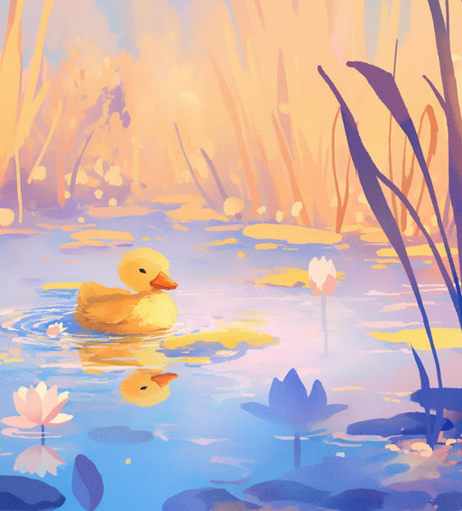 Duck Wallpaper | Reeds and Water Lilies