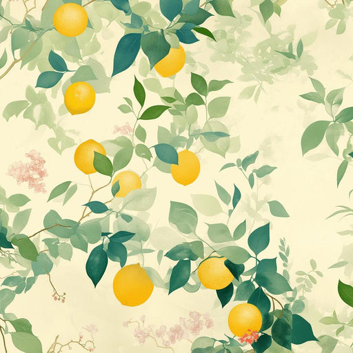 Lemon Mural Wallpaper | Summer Harvest