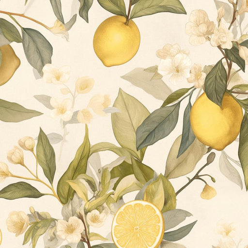 Lemon Mural Wallpaper | Vintage Paint