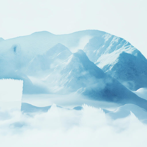 Mural Wallpaper Collage | White and Arctic Bear
