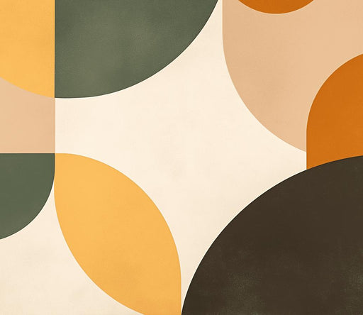 Contemporary Mural Wallpaper | Colorful Geometric Shapes