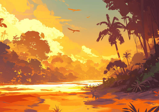 Sunset Mural Wallpaper | Shades of Yellow