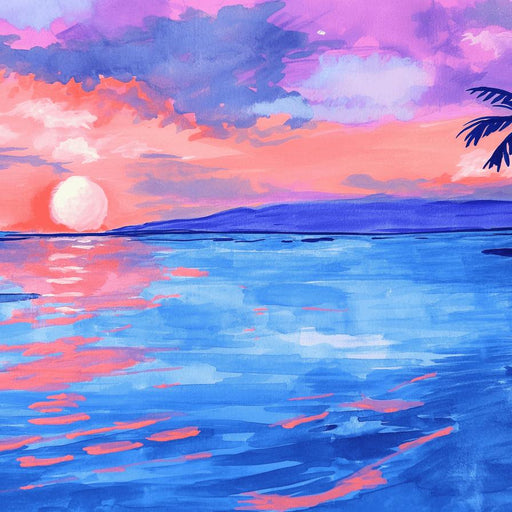 Sunset Mural Wallpaper | Painting