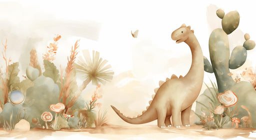 Dinosaur Mural Wallpaper | Pastel Children's Universe