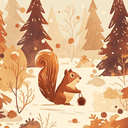 Squirrel Wallpaper | Snowy Forest