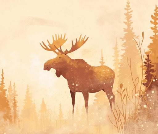 Elk Wallpaper | Snowy Pine Forest