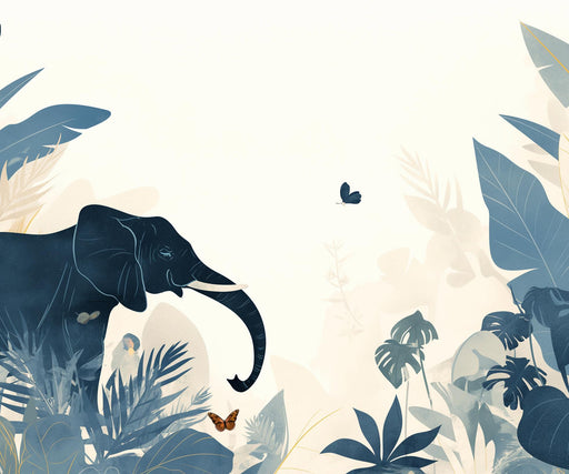 Elephant Mural Wallpaper | Modern Color Jungle