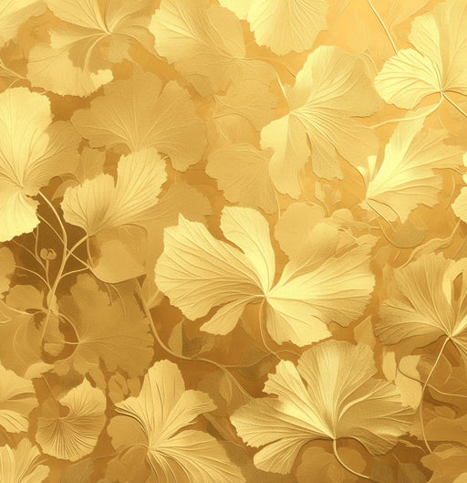 Foliage Mural Wallpaper | Gold