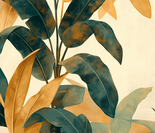 Rustic Foliage Mural Wallpaper | Green and Brown