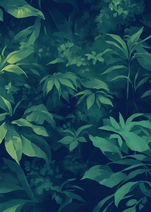 Tropical Foliage Mural Wallpaper | Shades of Green