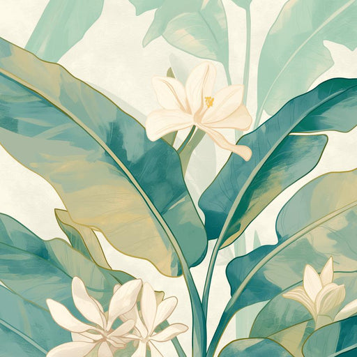 Banana Leaf Mural Wallpaper | Flowering Banana Tree