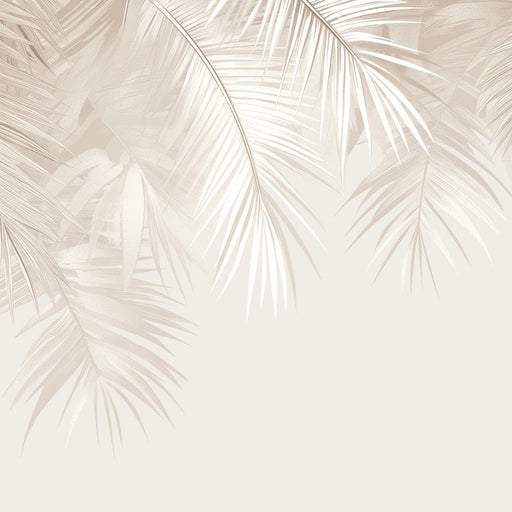 Palm Leaves Mural Wallpaper | Monochrome Sepia
