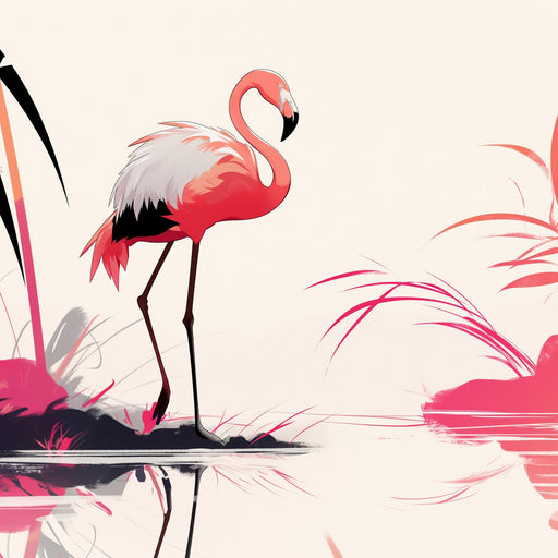 Flamingo Pink Mural Wallpaper | Colorful Paradise
