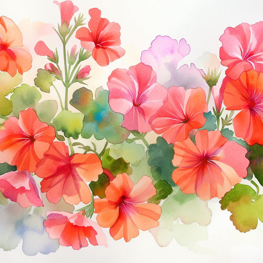 Floral Wallpaper | Geranium in Painting