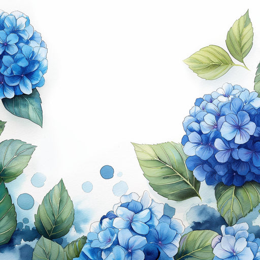 Floral Wallpaper | Blue Hydrangeas