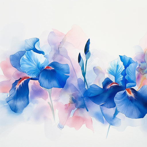 Floral Wallpaper | Blue Iris in Painting
