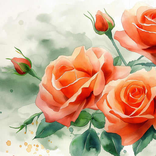 Floral Wallpaper | Blooming Roses and Buds