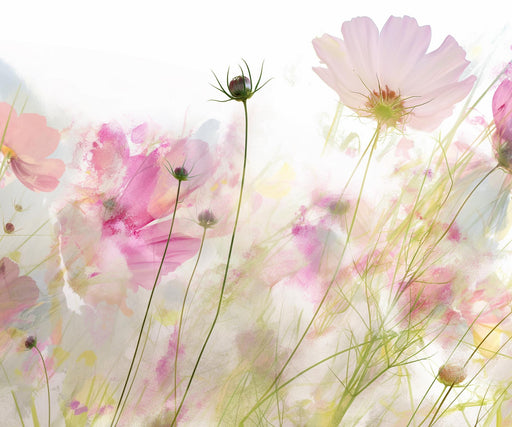 Wildflower Mural Wallpaper | Pastel Colors
