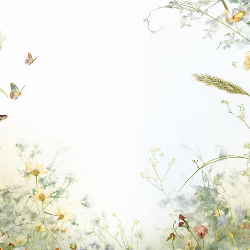 Wildflower Mural Wallpaper | Butterflies