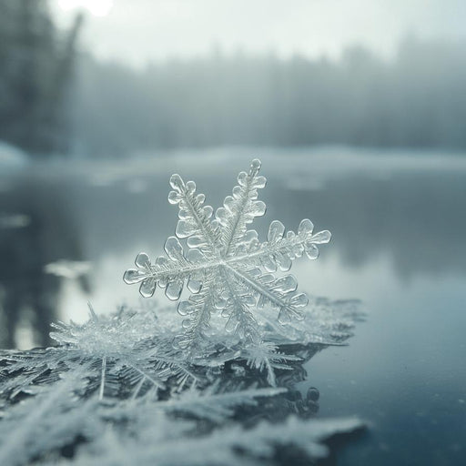 Snowflake Mural Wallpaper | On Frozen Lake