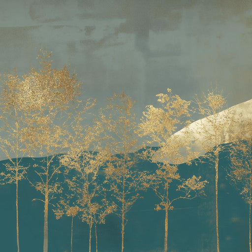 Forest Wallpaper | Abstract Gold and Green