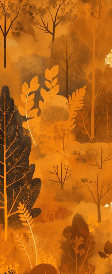 Forest Mural Wallpaper | Autumn Collage