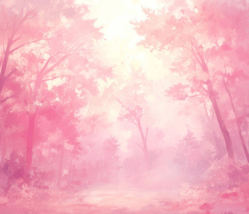 Forest Mural Wallpaper | Pink Gradient