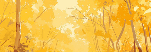 Forest Mural Wallpaper | Mustard Yellow