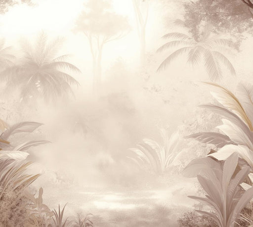 Forest Mural Wallpaper | Enchanting Beige Nature