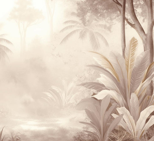 Forest Mural Wallpaper | Enchanting Beige Nature