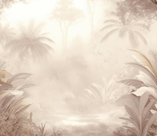 Forest Mural Wallpaper | Enchanting Beige Nature