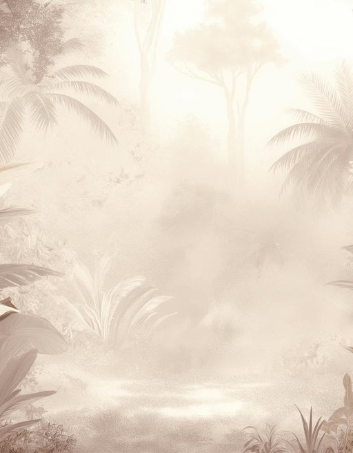 Forest Mural Wallpaper | Enchanting Beige Nature