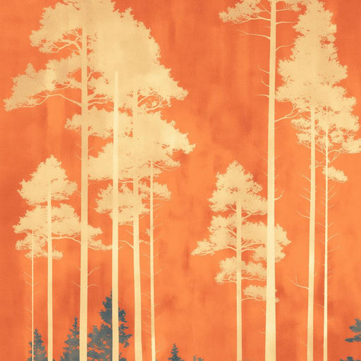 Forest Mural Wallpaper | Terracotta