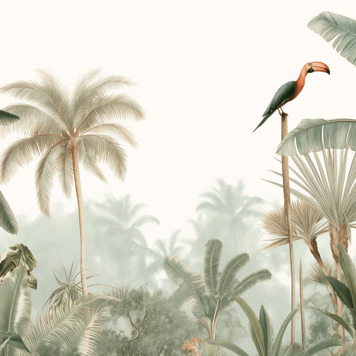 Tropical Rainforest Mural Wallpaper | Wildlife and Wild Flora