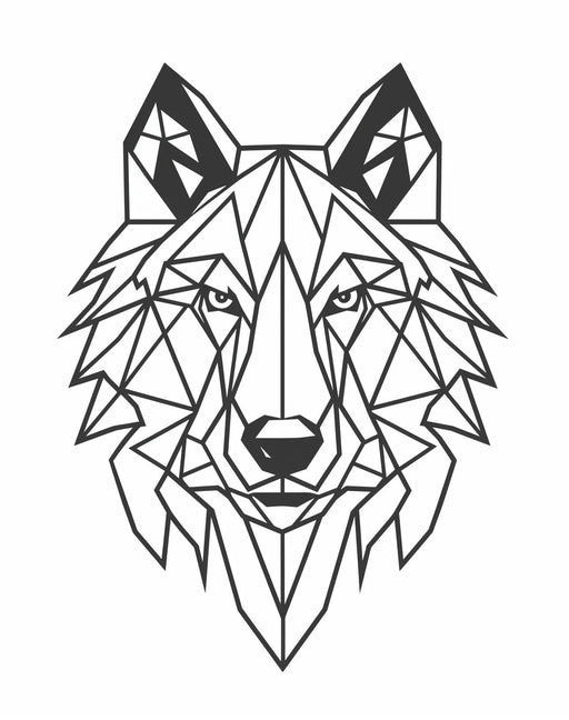 Geometric Animal Mural Wallpaper | Wolf