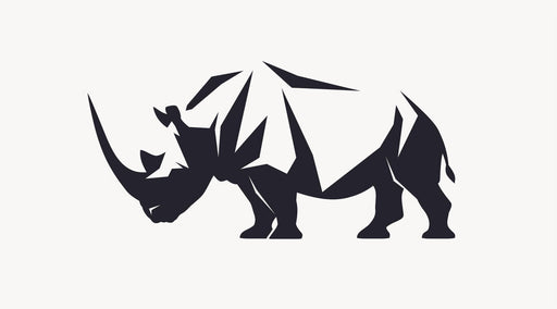 Animal Geometric Mural Wallpaper | Rhinoceros