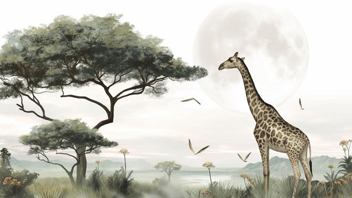 Giraffe Mural Wallpaper | Dominates the Savannah