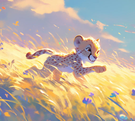 Cheetah Mural Wallpaper | Racing in the Savannah