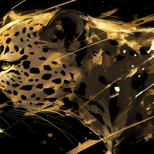 Cheetah Mural Wallpaper | Black and Gold