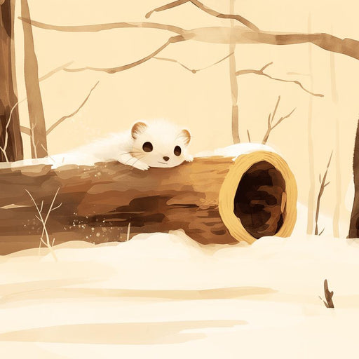 Hermine Mural Wallpaper | Snowy Forest